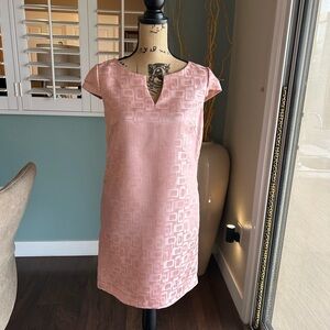 Tahari Pink Geometric Mini Dress